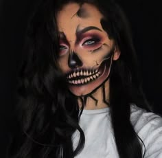 Horror Smink, Halloween Make-up Looks, Halloweenský Makeup, Cool Halloween Makeup, Amazing Halloween Makeup