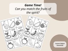 game time can you match the fruits of the spirit?