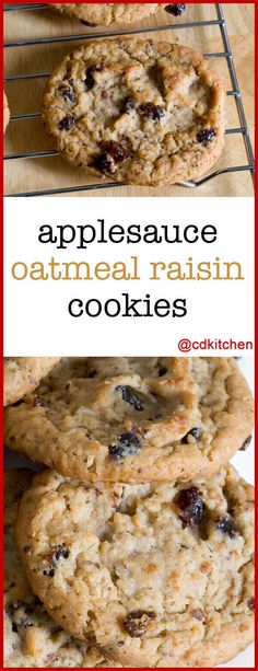 an image of applesauce oatmeal raisin cookies