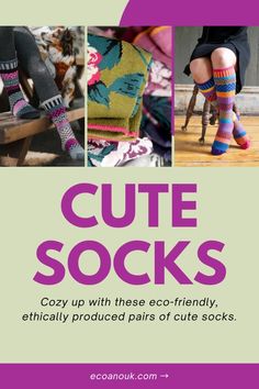 Step up your style! Fun, quirky, cute socks to make every day a little brighter. The perfect pick-me-up socks women for your feet. Cute Socks Outfit, Crew Socks Outfit, Solmate Socks, Fall Socks, Thought Clothing, Womens Wool Socks, Tread Lightly, Unique Socks, Sock Outfits