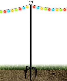 PRICES MAY VARY. ADJUSTABLE DESIGN: The backyard string lighting pole is designed with 7 heavy duty screw-in steel pipes, that can be freely adjusted in height according to individual needs. The 5-prong foot allows the outdoor poles for string lights to be securely inserted into the soil, preventing it from bending, breaking or shaking in the wind. GOOD MATERIALS: The outdoor light poles are made of corrosion-resistant durable metal and produced of black paint with powder-coated finish, which is Outside Patio Lights, Yard Lighting Ideas, Backyard Patio Lighting, Patio Lights String Ideas, Outside Lighting Ideas, String Light Poles, Backyard String Lights, Lights For Garden, String Lighting