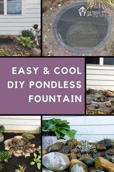 easy and cool diy pondless fountain for your backyard or yard - click here