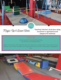 an advertisement for a trampoline gym with the text magic tip & down week