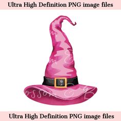 a pink witches hat with the words ultra high definition png image files on it