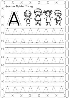 an upper and lowercase letter worksheet for children to practice handwriting with the alphabet