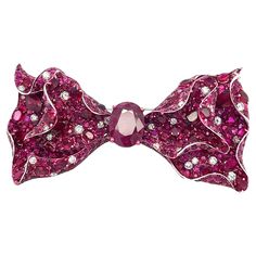 18K White Gold Bow Ruby Brooch with Diamonds 1 Ruby - 3.33 CT 444 Rubies - 26.230 CT 55 Diamonds - 1.390 CT 18K White Gold - 25.54 GM Althoff Jewelry presents a butterfly-shaped brooch crafted with rubies and diamonds. The 3.33CT natural ruby at the center, along with its unique design and exquisite craftsmanship, perfectly combines the rich color of the ruby and the dazzling sparkle of the diamonds. The color of the ruby resembles the highest quality wine from a bountiful year, making it a uniq Luxury Diamond Brooches For Formal Occasion, Luxury Diamond Brooch For Evening, Luxury Diamond Evening Brooches, Luxury Diamond Brooches For Evening, Luxury Evening Gemstone Brooches, Luxury Diamond Brooches For Party, Formal Crystal Embellished Brooches, Designer Party Brooch Jewelry, Luxury Rhinestone Brooch For Formal Occasions