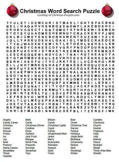 a christmas word search puzzle with ornaments on the top and below it's words