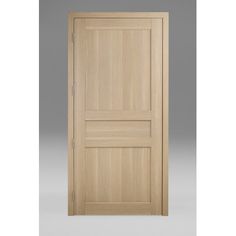 a wooden door with no glass on the front and side panels, in light wood