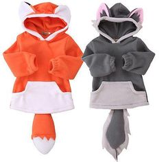 Fox Or Raccoon Fleece Hoodie with Tail Unisex – Noah's Boytique Cartoon Hoodie, Fox Hoodie, Kawaii Hoodie, Spring Kids, Sweatshirt Outfit, Cute Fox, Winter Kids, Baby Cardigan, Fleece Coat