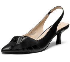 With its comfortable fit, flattering silhouette, and beautifully detailed upper, these slingback pumps keep you looking chic from desk to dinner. From Dream Pairs. Elegant Closed Toe Slingback Pumps With 4-inch Heel, 4-inch Heel Kitten Heels With Closed Toe, Synthetic Slingback Pumps With 4-inch Heel, Black Synthetic Slip-on Slingback Pumps, Black Synthetic Slingback Pumps With 4-inch Heel, Slingback Pump, Thanksgiving Table, Fashion Shoes, Comfort Fit