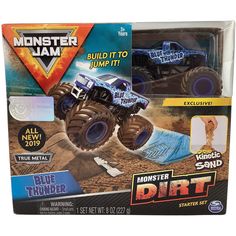 Monster Jam Monster Truck: Blue Thunder: Monster Dirt Monster Truck Jam, Blue Thunder, Spiderman Party, Play Vehicles