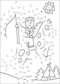 the dot to dot coloring page with a cartoon character holding a flag