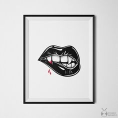 Teeth Poster, Vampire Tattoo, Vampire Drawings, Art Vampire, Cool Prints, From Dusk Till Dawn, Vampire Fangs, Vampire Teeth, Dusk Till Dawn