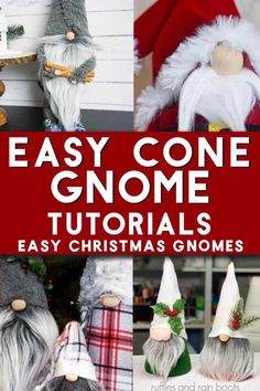 easy gnomes to make for christmas and other holiday crafts with instructions on how to make them