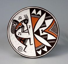 a plate with an abstract design on it