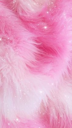 pink and white fur with sparkles in the background