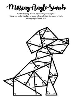 the missing angle search page for an origami dog with instructions to make it