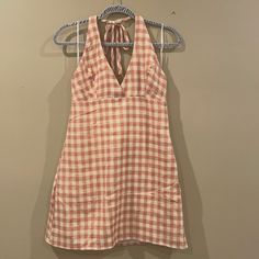 Checkered Mini Dress From Zara. Never Worn. Fits More Like A Medium Than A Large Zara Mini Dress, Zara Mini, Halter Neckline, Zara Dresses, Zara, Mini Dress, Womens Dresses, Fast Delivery, Customer Support