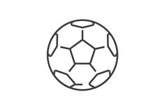 a black and white line drawing of a soccer ball