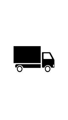 a black and white image of a delivery truck