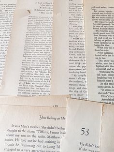 several pages of old paper with some type of text on them