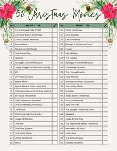 the 25 christmas movies list is shown