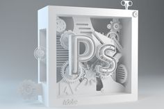 a white box with gears and letters on the inside that says pps above it