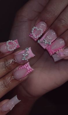 Daisy Acrylic Nails, French Acrylic Nails, Dope Nail Designs