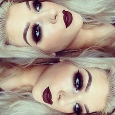 Vampy Lips, Dark Makeup, Makeup Obsession, Kiss Makeup, Fall Makeup, Makeup Goals, Gorgeous Makeup