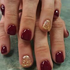 nail art Nail art Christmas - the festive spirit on the nails. Over 70 creative ideas and tutorials Shellac Nails, Fall Nail Colors, Autumn Nails, Fabulous Nails, Fancy Nails, Short Acrylic Nails, Nail Polishes, Powder Nails