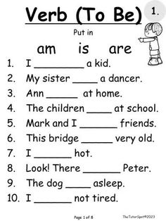 Sentence Building - Verb To Be Worksheets (Parts of Speech) in 2024 | English vocabulary words learning, English lessons for kids, English vocabulary words Am Is Are Worksheets For Kids, Am Is Are Worksheets, Build Sentences, English Learning Books, Kindergarten Reading Worksheets, Sentence Building