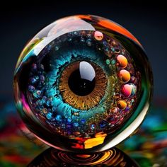 an eyeball is shown in this artistic photograph