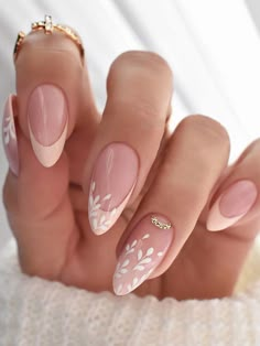 Grad Nails, Acrylic Nails Almond Shape, Fall Pink, White Tips, Fall Mood, Bold Statements, Wedding Nail, Her Nails