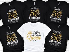 birthday squad t - shirts with crowns on them