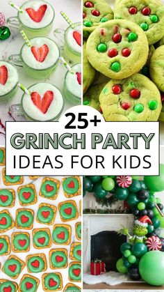 Throw a magical Grinch-themed Christmas party for kids with these fun ideas. Discover creative Grinch party snack ideas, easy DIY decorations, and engaging activities to make your holiday celebration unforgettable. Perfect for Christmas gatherings and family fun. Easy Grinch Decorations, The Grinch Party Decorations, Grinch Themed Party Games, Grinch Party For Kids, Grinch Christmas Snacks, Grinch Class Party, Grinch Party Snacks, Hes A Mean One Grinch Birthday, Grinch Party Ideas For Kids