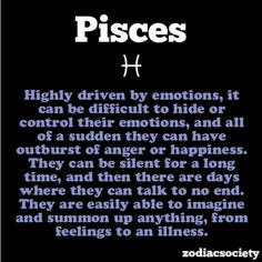 a poem with the words pisces written in white and blue ink on a black background