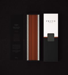 the packaging is designed to look like it was made out of wood and black paper