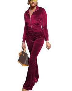 PRICES MAY VARY. 【 Material 】This two piece outfits for women is made of velour, high elasticity lightweight and soft, slim and comfortable. Elastic fabric allows you to move freely. Womens velour jogger tracksuit 2 piece outfits set, plus size sweatsuits set, workout sets for women, athleisure sets women，Vintage elegant velvet, worn for luxury and sophistication，womens velour sweatsuit suit with zip up jacket and pants sets, perfect for Spring Fall and Winter. 【 Benefits 】Velvet has a soft and Plus Size Two Piece Outfit, Women Athleisure, Workout Sets For Women, Velvet Joggers, Set Plus Size, Two Piece Outfits, Workout Sets, Tracksuit Set, Cute Fall Outfits