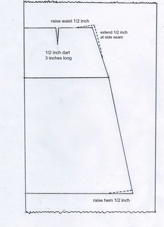 the diagram shows how to make a skirt with an attached waistline and side seams