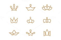 different crowns and tiaras line icon set on white background stock photo images, royalty photos, crown drawing, outline design, logo design templates, free, graphic design projects, logos, icons, the creator, simple, person, symbols, clip art, shapes