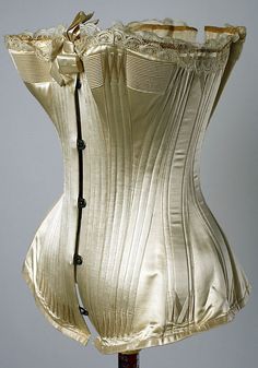 Corset c.1880's 19th Century Corset, Vintage Corsets, Contour Fashion, Corset Pattern, Corset Fashion, Look Retro