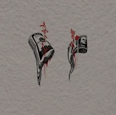 graffiti on the side of a white wall with red and black writing that says love