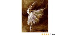 a painting of a ballerina in white dress