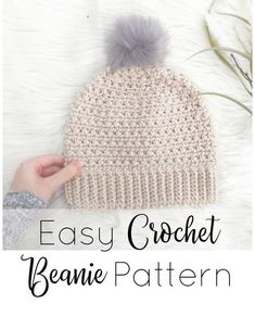 the easy crochet beanie pattern is great for beginners to knit and use it