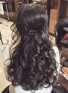 Quinceanera Hairstyles, Quince Hairstyles, Prom Hairstyles For Long Hair, Men's Haircut, Hair Stylies, Hairdo For Long Hair, Hair Short, Bride Hairstyles, Straight Hair