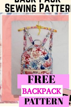 the back pack sewing pattern is free