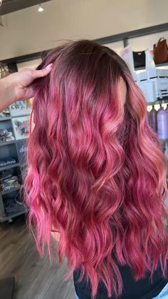 Summer Hair Color Ideas for Brunettes | Get Inspired - blonde hair Anna Hair, Summer Hair Color Ideas, Natural Curly Hair Cuts, Pink Hair Dye, Hot Pink Hair, Strawberry Hair, Hair Color Underneath, Rainbow Hair Color, Extension Hair