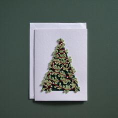 Quilled Trimmed Tree Christmas Card - Ten Thousand Villages Quilling Christmas, Candle Wall Decor, September Wedding, Holiday Greeting, Tree Christmas, Best Wishes, Accessories Bags Purses, Tea Accessories, Holiday Greetings