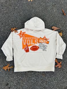 University Of Tennessee Sweatshirt, Tennessee Game Day Outfit, Pennant Hoodie, Tennessee Sweatshirt, College Merch, Tennessee Vols, University Of Tennessee, Tennessee Volunteers, Gameday Outfit