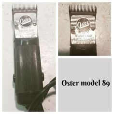 an old style hair clipper with the words oster model 899 on it